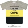 T-shirt bimbo a fasce urban style PERSONALIZZATA