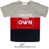 T-shirt bimbo a fasce urban style PERSONALIZZATA