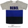T-shirt bimbo a fasce urban style "RIBELLE"