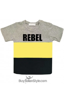 T-shirt bimbo a fasce urban style "RIBELLE"