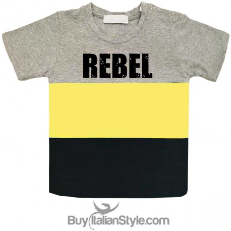 T-shirt bimbo a fasce urban style "RIBELLE"