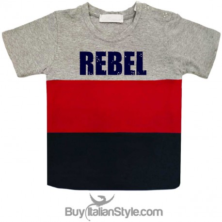 T-shirt bimbo a fasce urban style "RIBELLE"