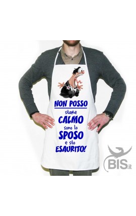 Grembiule da cucina Non posso stare calmo sono la sposo e sto esaurito