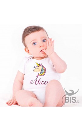 Body bimba unicorno personalizzato