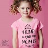 T-shirt bimba manica corta "CASA è dove c'è la MAMMA"