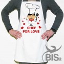 grembiule da cucina unisex "cuoco per amore"