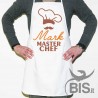 grembiule da cucina unisex personalizzabile con nome "masterchef"