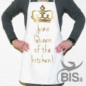 grembiule da cucina unisex personalizzabile con nome "il re dei fornelli"