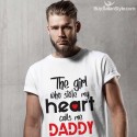 T-shirt uomo mezza manica "La ragazza che mi ha rubato il cuore mi chiama papà"