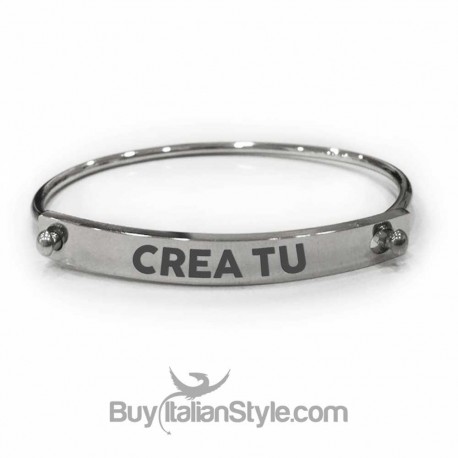 Bracciale a manetta UNISEX con chiusura PERSONALIZZABILE