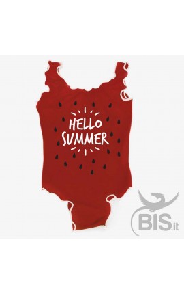 Costume  intero bimba anguria HELLO SUMMER