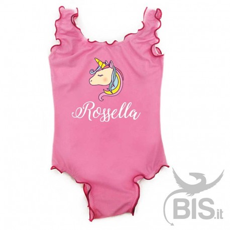 Costume un pezzo bimba unicorno e nome