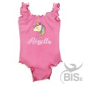 Costume un pezzo bimba unicorno e nome