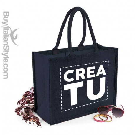 Borsa da Mare in juta colorata personalizzata