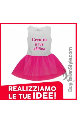 Abitino bimba con gonna in tulle "Non chiamarmi piccola"