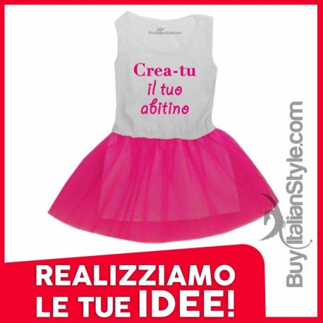 Abitino bimba con gonna in tulle Personalizzabile