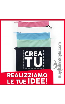 Pochette tela personalizzata iniziali