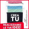Pochette tela personalizzata iniziali