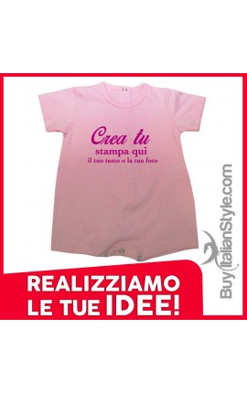 Pagliaccetto rosa - azzurro"personalizzabile"