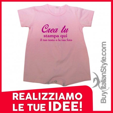 Pagliaccetto rosa - azzurro"personalizzabile"