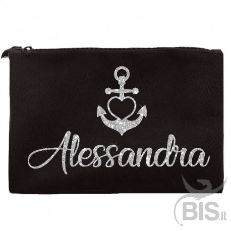 Personalized Canvas Pochette with initials