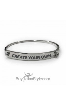 Bracciale a manetta UNISEX con chiusura PERSONALIZZABILE