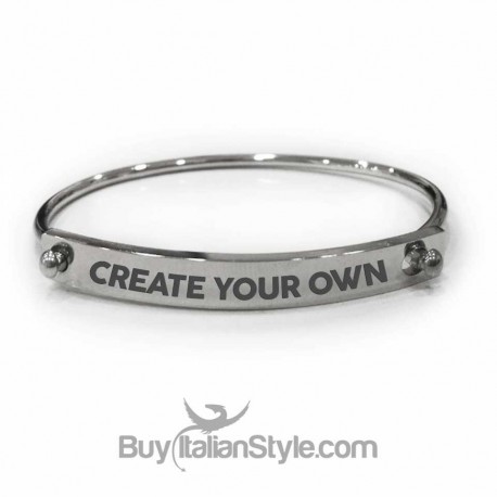 Bracciale a manetta UNISEX con chiusura PERSONALIZZABILE