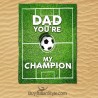 Telo mare "Papà sei il mio campione"