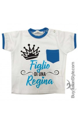 T-shirt con taschino "figlio di una Regina"