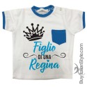 T-shirt con taschino "figlio di una Regina"