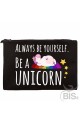 Pochette tela UNICORNO "Anche quest'anno punterò sulla simpatia!"