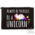 Pochette tela UNICORNO "Anche quest'anno punterò sulla simpatia!"