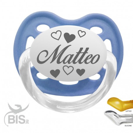 Succhietto cuori bimbo personalizzabile con nome