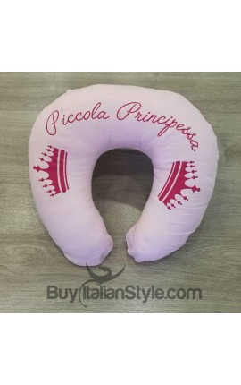 Cuscino allattamento "Piccola Principessa" e cuori