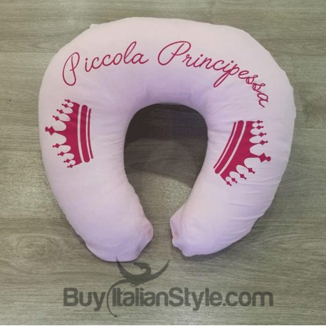 Cuscino allattamento "Piccola Principessa" e cuori
