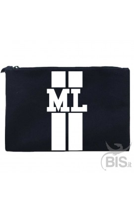 Personalized Canvas Pochette with initials