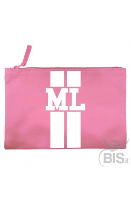 Personalized Canvas Pochette with initials