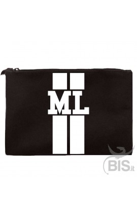 Personalized Canvas Pochette with initials