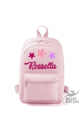 Zaino MINI "Simplex" STELLE GLITTER personalizzabile con nome