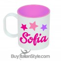 Tazza di plastica infrangibile STELLE personalizzabile con nome