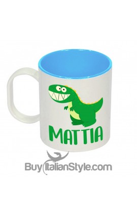 tazza in plastica per bambini personalizzabile con nome