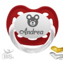 Ciucciotto con orsetto personalizzabile con nome