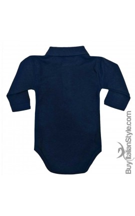 Body polo manica lunga orsetto personalizzabile con nome