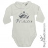 Body colletto neonata manica lunga "Princess"