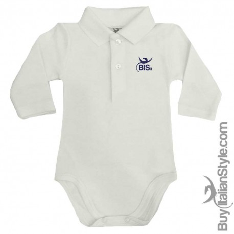 Body neonato polo manica lunga "Amo i GUAI e i guai AMANO ME!"