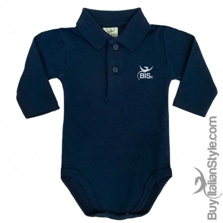 Body neonato polo manica lunga "Amo i GUAI e i guai AMANO ME!"