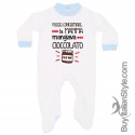 Tutina neonato estiva/invernale "Posso confermale la mamma mangiava cioccolato per me!"