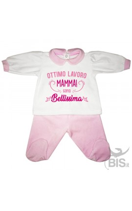 Chenille Baby set"I'm crazy in love with my mom"