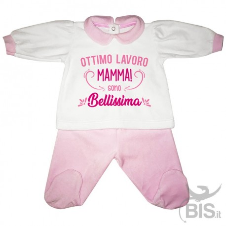 Chenille Baby set"I'm crazy in love with my mom"