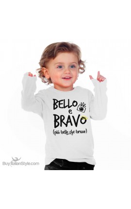 T-shirt bimbo manica lunga "Bello & Bravo"